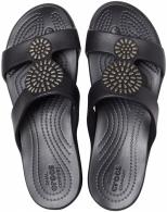  Crocs Monterey Diamante Wedge Black