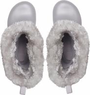 CROCS Girls’ Crocband™ LodgePoint Metallic Winter Boot Silver Metallic