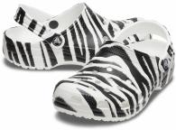 CROCS CLASSIC ANIMAL PRINT CLOG white/zebra