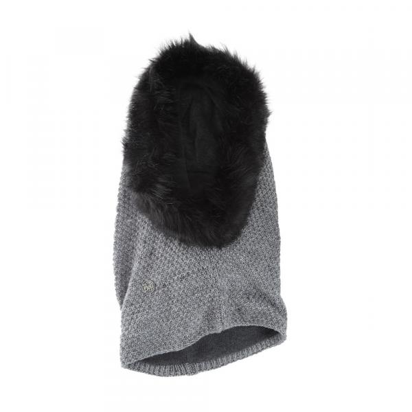 BUFF  fur and knit hood 31200