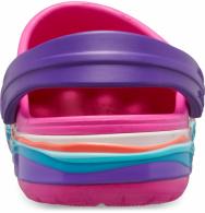 Kids Crocband Wavy Band Clog Neon Magenta