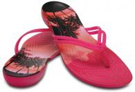 Crocs Isabella Graphic Flip Candy Pink / Tropical