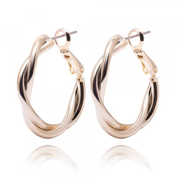 ANNIE ROSEWOOD Earrings Hinge Hoops in Silver 