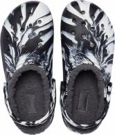 CROCS CLASSIC LINED MARBLED CLOG White / Black
