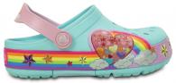 Kids CrocsLights Rainbow Heart Clog