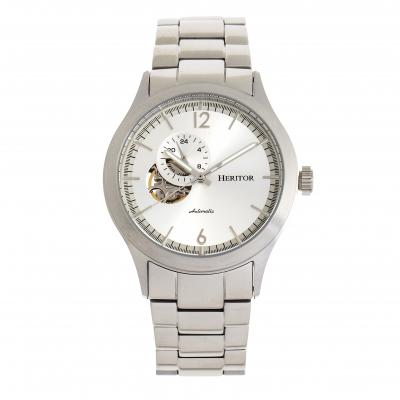 Heritor Automatic Antoine Semi-Skeleton Bracelet Watch - Silver