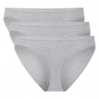 BAMBOO BASIC TAILLE SLIP JULIA 3-pack LIGHT GREY MELANGE